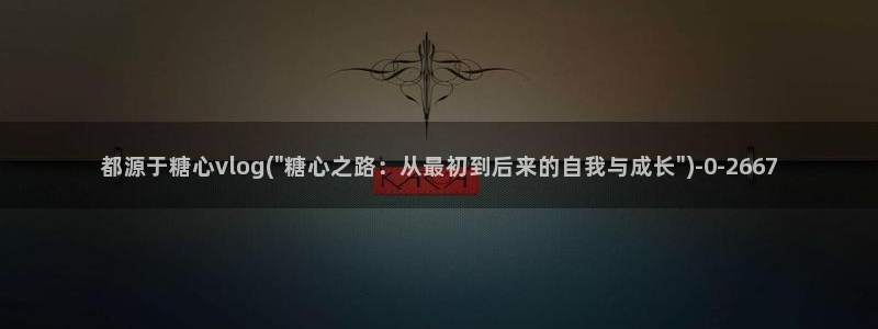 成人Vlog糖心h：都源于糖心vlog(\